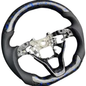 Customized Blue Forged Carbon Fiber Steering Wheel for Honda Accord 18-22 10th - Picture 1 of 5