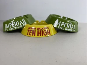 3 ceniceros altos vintage de whisky imperial diez de Hirim Walker - Imagen 1 de 9