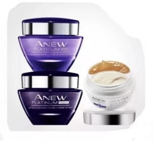 Avon Anew Platinum DAY Cream π+ NIGHT Cream π+ Anew Clinical EYE Cream πtrio - Picture 1 of 1