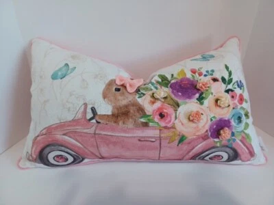 ALMOHADA PLUMA MARIPOSAS FLORALES VOLKSWAGEN TERCIOPELO CONEJO 14X24 BONDAD AMOROSA Foto 1 de 4