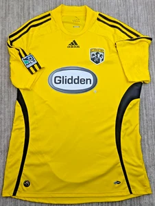 Adidas Columbus Crew Jersey Men's XL Home Yellow Glidden Logo MLS Soccer 2008 - Picture 1 of 18