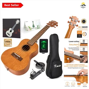 Lightweight Mahogany Tenor Ukulele Starter Set: Tuner, Strap & Instruction Book - Picture 1 of 9