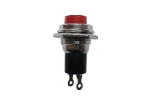 pulsante da pannello normalmente chiuso NC tasto rosso 8mm 125V 1A 220V 12V 7463 - Imagen 1 de 1