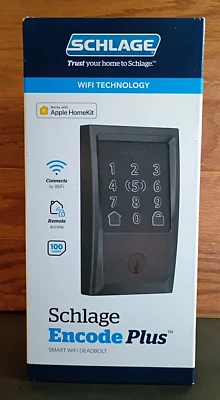 SCHLAGE Encode Plus With  Century Trim Matte Black BE499WBCEN622 NEW - Image 1 of 4