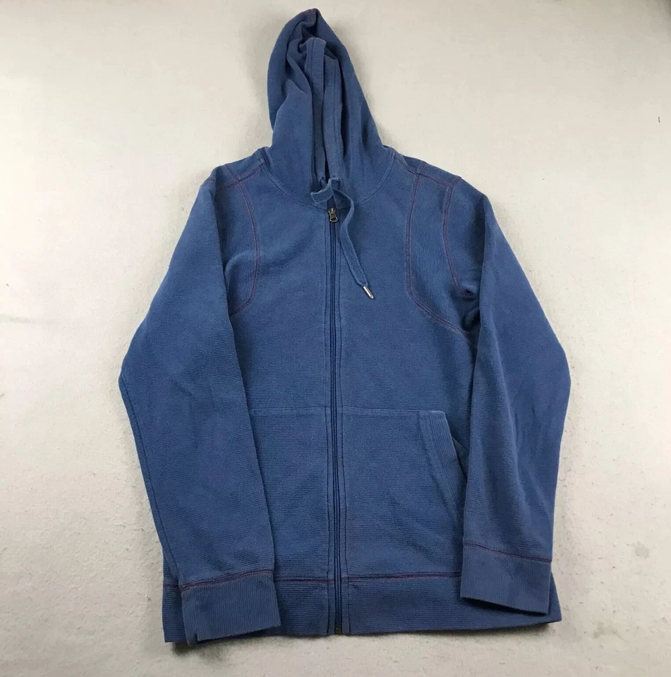 PrAna Hoodie Womens Medium Blue Full Zip Long Sleeves Hooded Jacket - Image 1 of 4