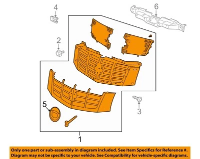 GM OEM 07-14 Escalade ESV Grille Grille Components-Grille Assy 23190288 Foto 1 de 2