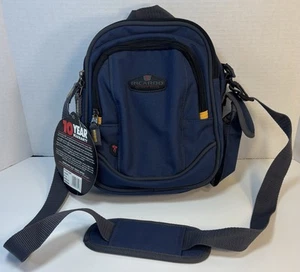 Ricardo Beverly Hills Navy Blue Crossbody Bag Purse Shoulder Pad - Picture 1 of 11