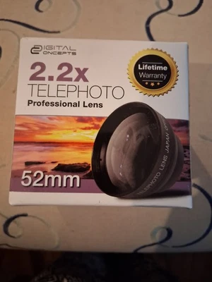 Digital Concepts 52mm 2.2x Professional Telephoto Lens, High Definition - Image 1 of 4