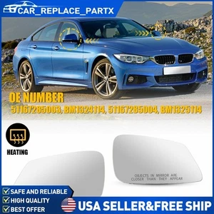 Mirror Glass Heated Passenger Driver Side For 2012-2021 BMW X1 i3 328i 320i - Picture 1 of 14