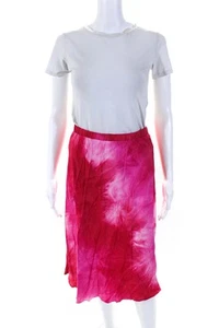 Drew Damen Carter Batik elastische Taille Midirock Flamingo Pink Größe Small - Bild 1 von 6