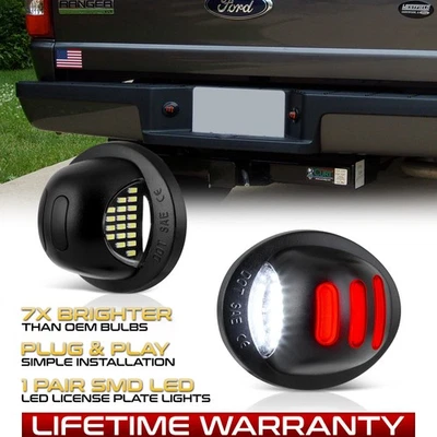 [2019 NEWEST]2PCs Neon Tube LED License Plate Light SET 83-11 Ford Ranger Bronco - Image 1 of 4