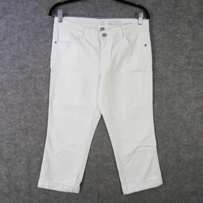 Pantalones cortos ajustados informales elásticos de mezclilla blancos para mujer NY & Co Foto 1 de 4