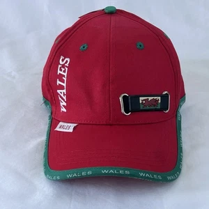 Wales Rugby Hat Embroidered Logo Crest Strap Adjustable Strapback Cap Red - Picture 1 of 9