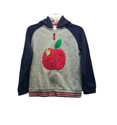 Sudadera con Capucha Gymboree Gris para Niño Cremallera Completa Manzana Talla 7🍎 Foto 1 de 4