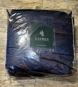 Ralph Lauren DRIVER piumino doppio raso di cotone e cuscino decorativo vintage - Foto 1 di 6