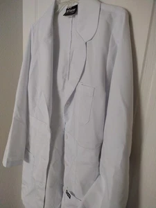 Women's Grey's Anatomy by Barco Signature Button Up White Lab Coat  Mid Length - Picture 1 of 5