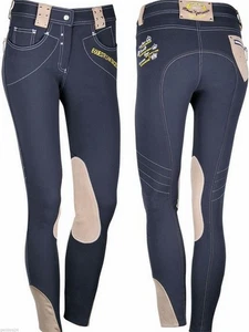 Harrys Horse Damenreithose Richmond, Strass und Ziernähte, Kniebesatz, total ecl - Bild 1 von 1