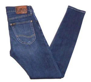 LEE Men's Boy's Women's Malone Skinny Fit Jeans 26"W X 32"L Indigo Blue Stretch - Picture 1 of 6