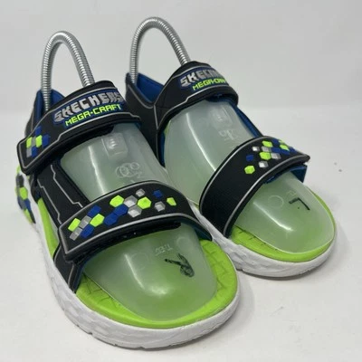Skechers Mega-Craft Size 3 Youth Children Sandals Comfort Kids Shoes, VGC! - Image 1 of 4