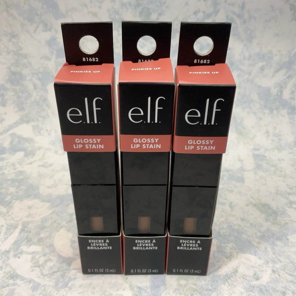 e.l.f. Glossy Lip Stain Pinkies Up 0.1oz ( Lot of 3 ) New - Image 1 of 4