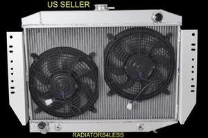 RADIADOR DE ALUMINIO CHAMPION 3 FILAS 12" VENTILADORES JEEP CHEROKEE WAGONEER SERIE J J - Imagen 1 de 4