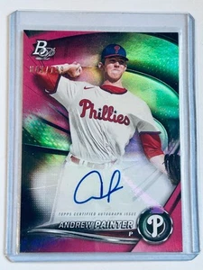 2022 Bowman Platinum Andrew Painter Pink Refractor Auto Philadelphia Phillies - Picture 1 of 2