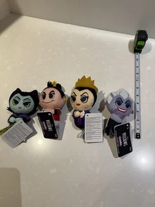 Neu Funko Disney Villains Plüschtiere Sammlerstück 4 Zoll Plüsch 4er Set Neu mit Etikett - Bild 1 von 8