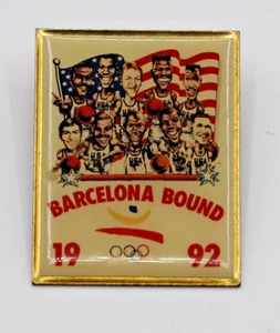 1992 USA Basketball Dream Team Barcelona Bound Collectors Pin Jordan Bird Magic - Picture 1 of 4