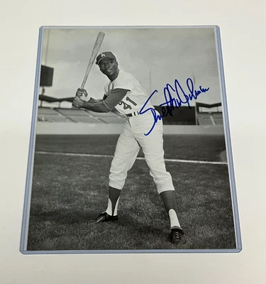 Sweet Lou Johnson Los Angeles Dodgers Signed Autographed 8x10 Photo - Image 1 of 3
