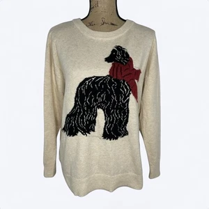 Loft Afghan Hound Wearing Scarf Pullover Damen M Herbst Winter Show Hund Urlaub - Bild 1 von 11