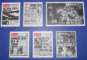 Libro de Periódicos Deportivos De Colección F1 Ayrton Senna Ali Copa Mundial Antiguo Brasil Cenizas Reino Unido - Imagen 1 de 12