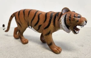 Figura de juguete muñeca de goma vintage BENGAL TIGER 8" de largo - Imagen 1 de 4