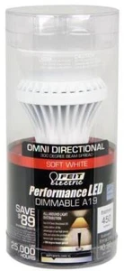 Dimmable Performance LED A19 7.5W / 40W 120V Soft White E26 Base A19/OM450/LED - Picture 1 of 2