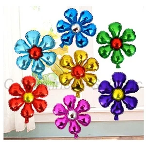 Set of 8 Flower Shape 26" Foil Balloons Kindergarten Kids Birthday Party Decor - Picture 1 of 7