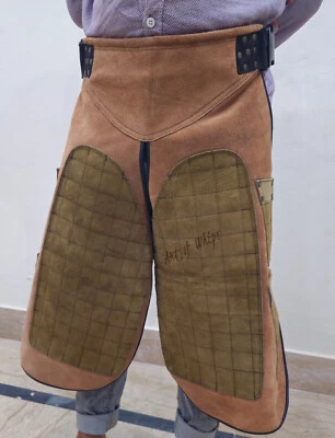 Top Farriers Tools Full Leather Deluxe Chaps No Canvas Genuine 27'' Long Apron - Image 1 of 4