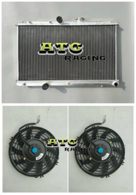 For for TOYOTA COROLLA AE100 AE101 4A-FE 1.6L 7A-FE 1.8L ALUMINUM RADIATOR+Fan - Image 1 of 4