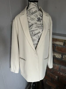 PRETTY GARDEN Blazer Women size XXL Collared Button Front NWT Spring Bohio Chic - Picture 1 of 6