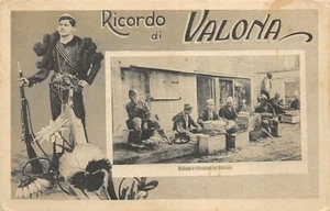 A4937) SALUTI DA VALONA VENDITORI DI TABACCO. ALBANIA. - Picture 1 of 2