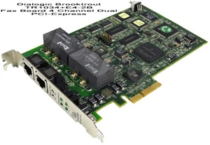 Dialogic Brooktrout TR1034+E4-2B Fax Board 4 Channel Dual PCI-Express 901-012-05 - Photo 1/1