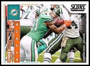 2017 Score Sack Attack #7 Cameron Wake NM-MT Dolphins - Picture 1 of 1