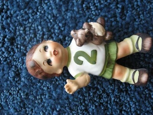 Lefton-Boy Figurine-2-464-Japan-3 3/4" tall-1960's - Picture 1 of 6