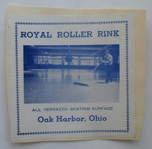 Royal Roller Rink Oak Harbor Ohio Terrazzo Surface Roller Skating Label Decal - Picture 1 of 2