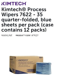 KIMTECH 7622 Wipers Quarter-folded 420 Sheets total  12 X 35 Wiper Per Pack - Picture 1 of 1