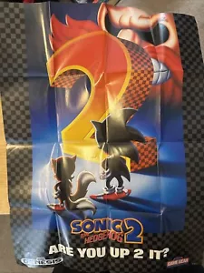 Sonic 2 Sega Genesis Official Poster Vintage Exclusive Insert 16.5"x22" - Picture 1 of 2