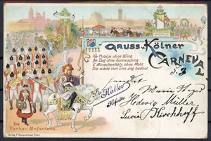 Litografía saludo del carnaval de Colonia 1897 Die Chisken Infanterie - 04476 - Imagen 1 de 2