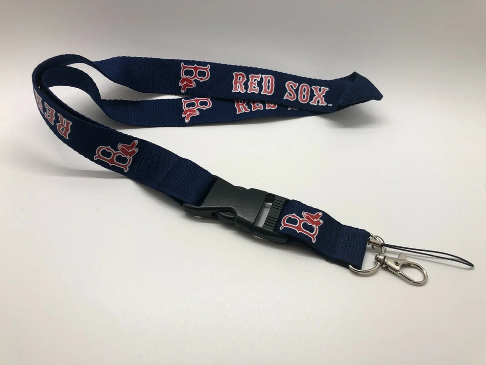 Boston Red Sox Lanyard Badge Key Chain Clip Face Mask Holder Strap Saver - Image 1 of 4