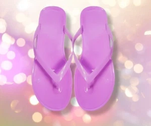 #270 Nuevas Sandalias Chanclas Púrpura Damas Jelly Tanga Zapatos Talla 8 Cómodas  - Imagen 1 de 5