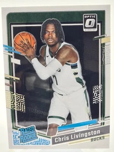 Chris Livingston 2023-24 Panini Donruss Optic Rated Rookie #222 Milwaukee Bucks - Picture 1 of 2
