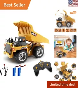 Realistic Remote Control Dump Truck - 9 Channels, Rechargeable Fun for Kids - Picture 1 of 11