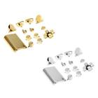 2 Set Replacement Full Button Kit for Sony PS4 Controller Parts, Chrome Gold &